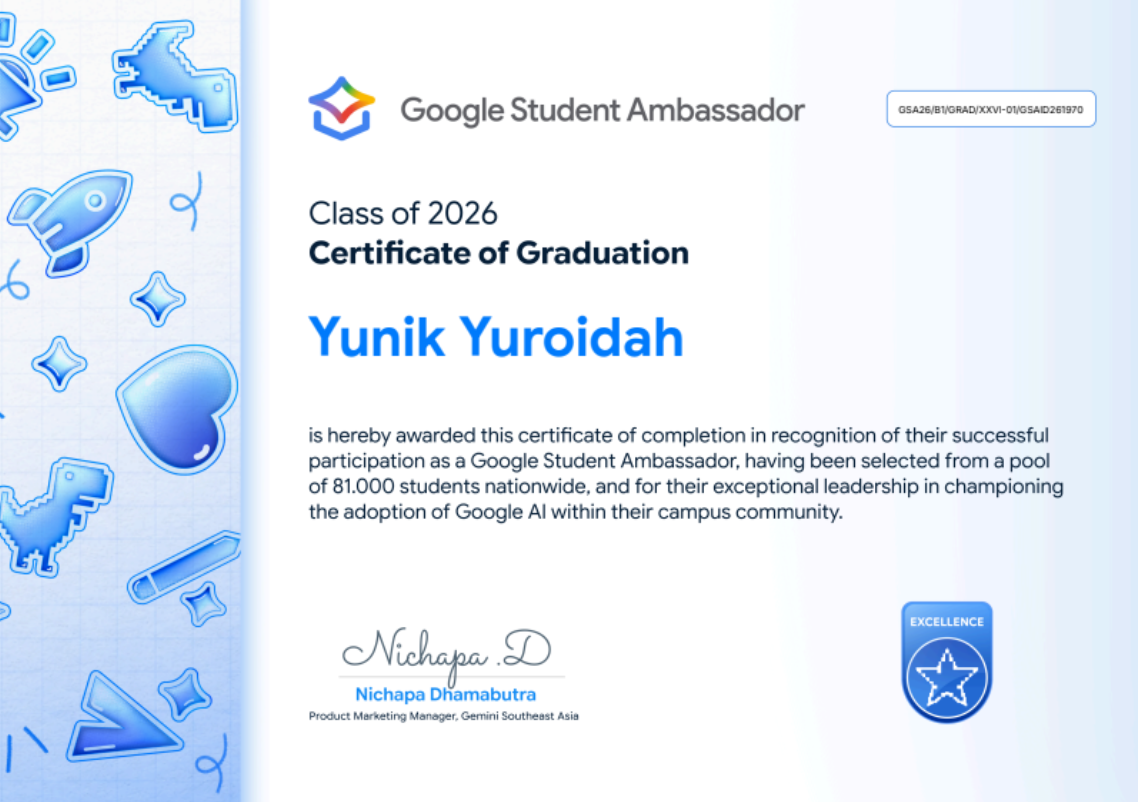 Google Student Ambassador (GSA) Certification evidence