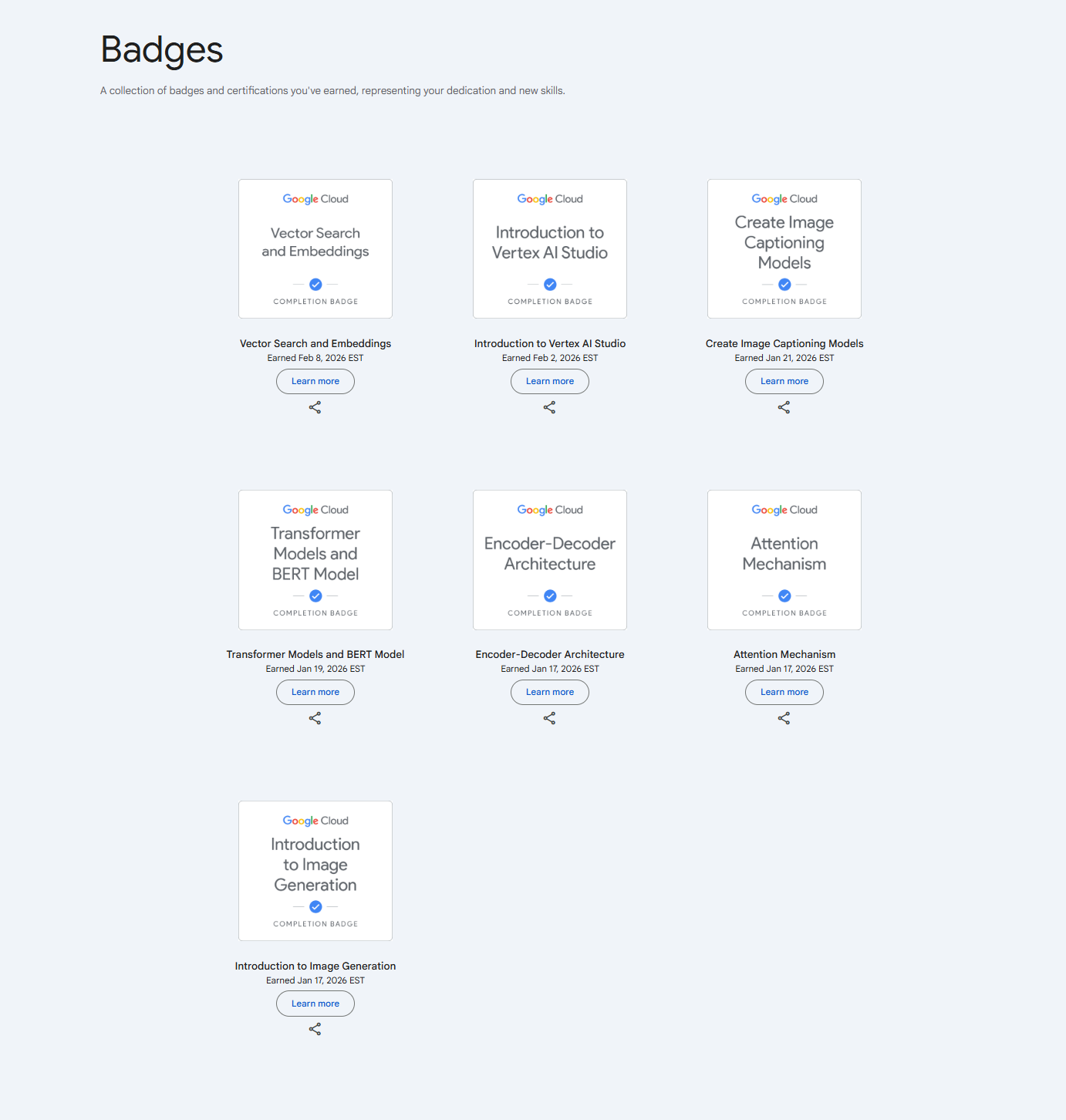 Google Cloud - Generative AI Specialization evidence