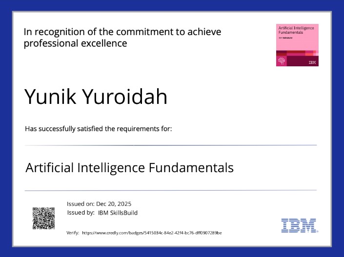IBM - Artificial Intelligence Fundamentals evidence